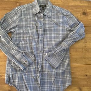 Blue Striped Banana Republic Button Down Shirt